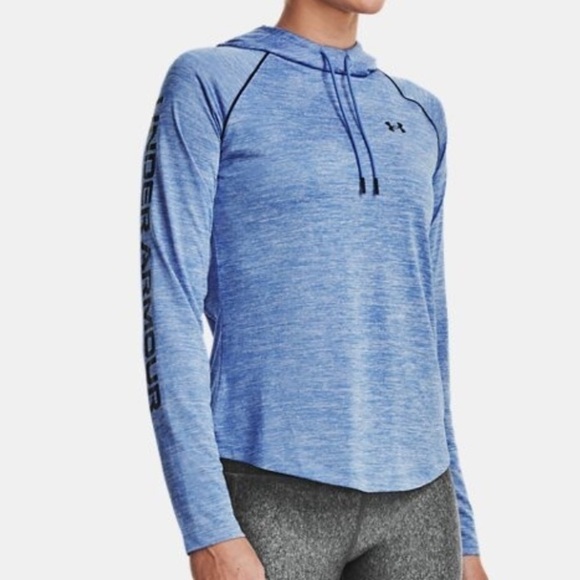 Under Armour UA Velocity Word Mark Blue Hoodie Size XS - Picture 6 of 12